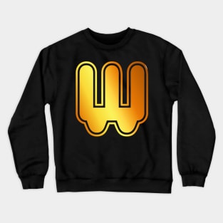 W Golden letter Crewneck Sweatshirt